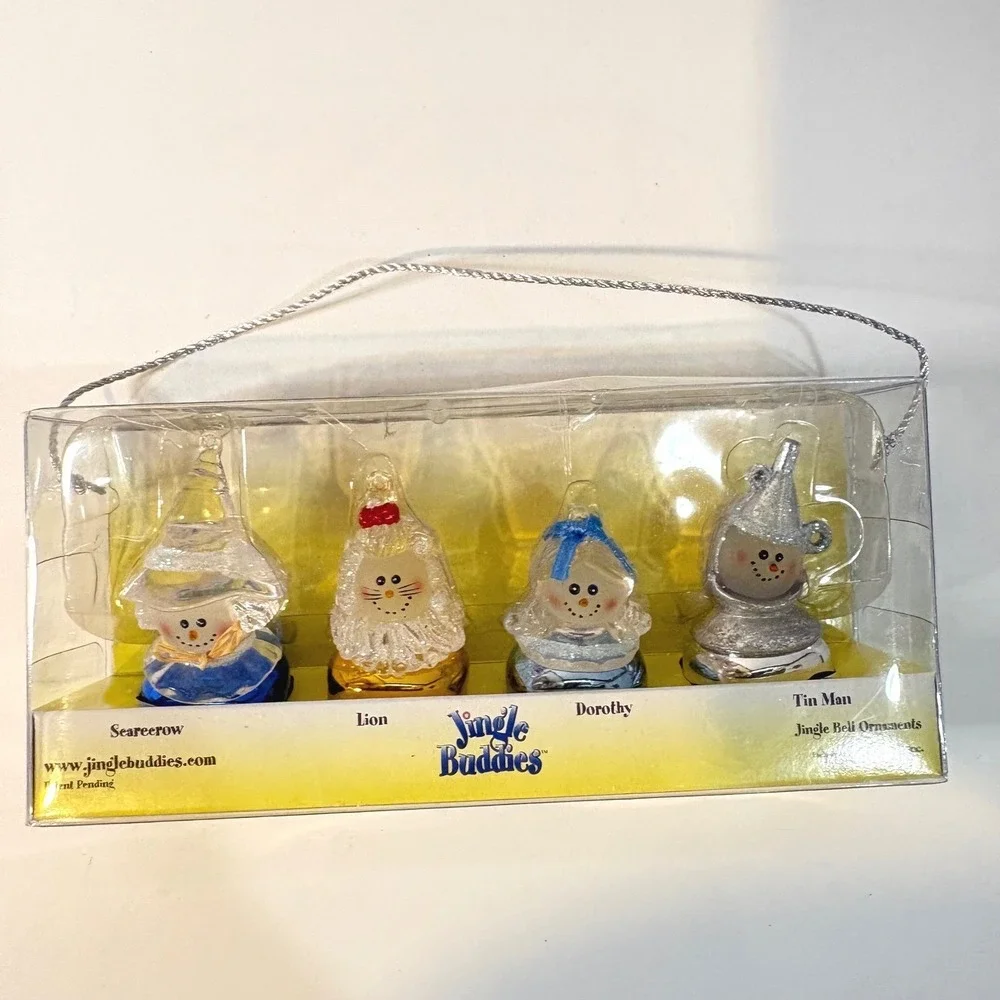 Roman Inc Wizard of Oz Jingle Buddies Ornaments Set of 4 Dorothy Lion Tin Man